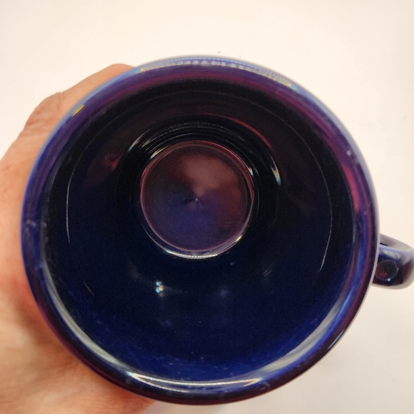 Homer Laughlin Fiestaware Ring Handle Mugs, Cobalt Blue, Set of 4 - Picture 3 of 7